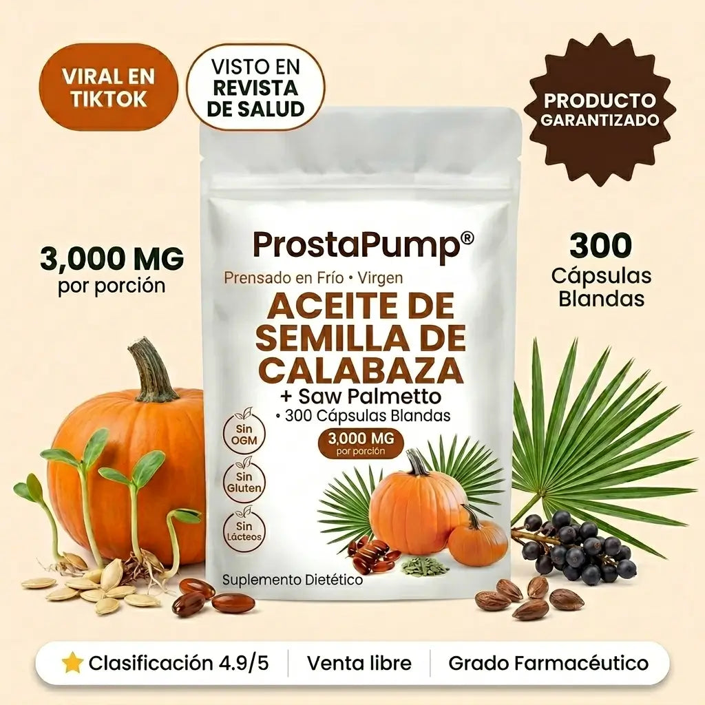 ProstaPump® | Aceite de Semilla de Calabaza para la Próstata