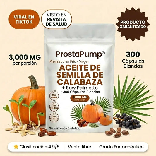 ProstaPump® | Aceite de Semilla de Calabaza para la Próstata