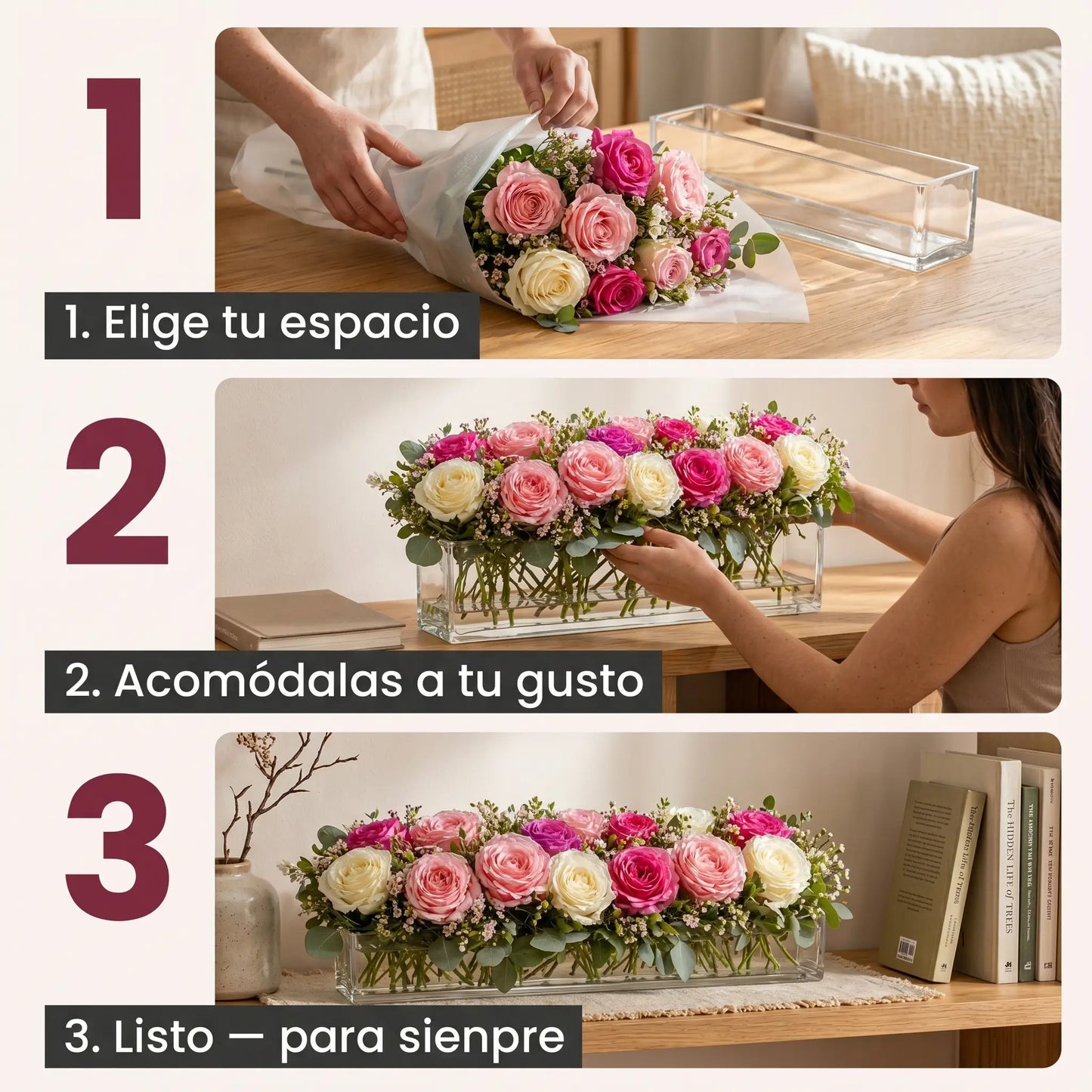 Acrilic Flowers® Centro de mesa