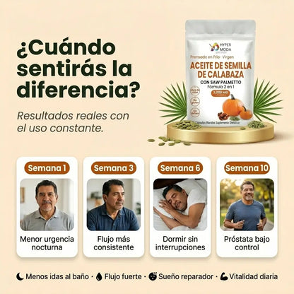 ProstaPump® | Aceite de Semilla de Calabaza para la Próstata