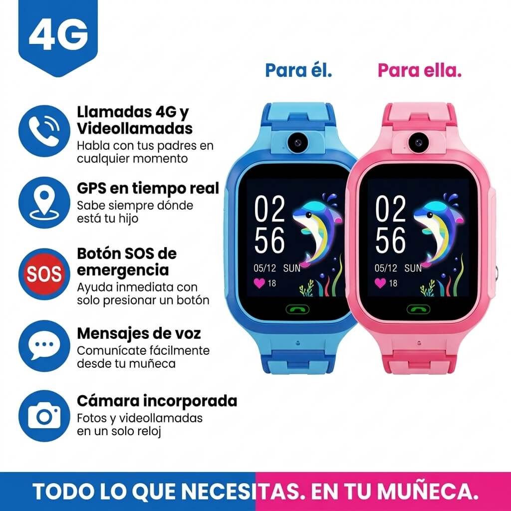 KidsWatch 4G Pro® | Reloj Inteligente GPS Infantil