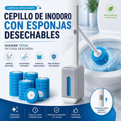 ZeroTouch® Cepillo Sanitario Desechable con Mango Dispensador