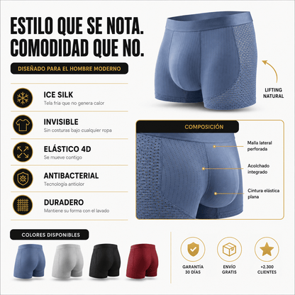 Boxer Lift Pro® — Levantador de Glúteos sin costuras para hombre | Nailon Transpirable