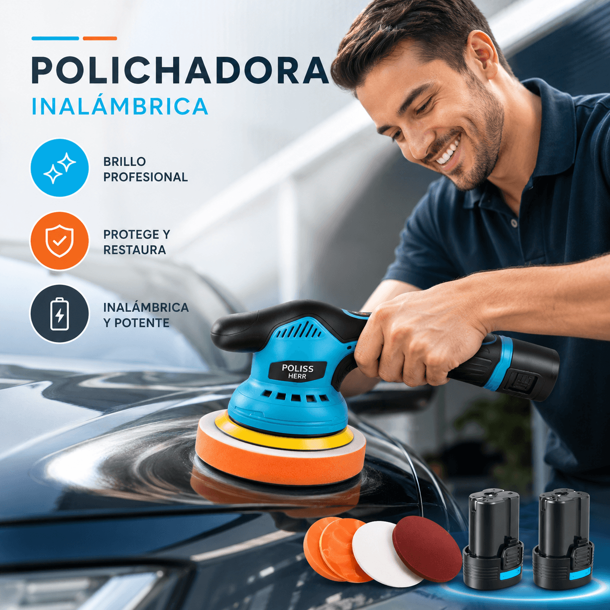 Pulidora Orbital Profesional® | Acabado Perfecto en Minutos